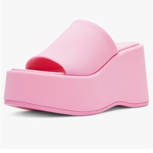 Steve Madden platform slides.